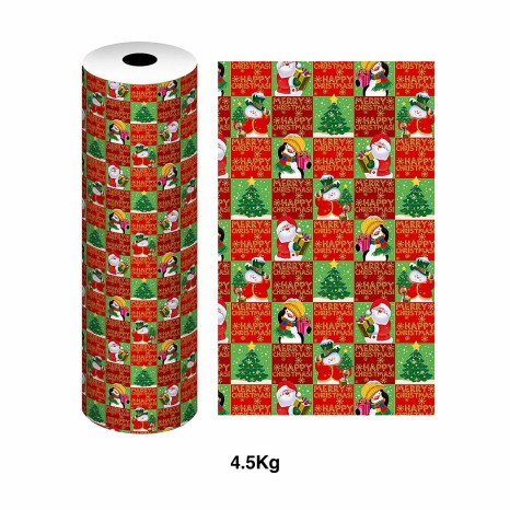 Bobine Papel Embrulho Celuloso Natal 4.5Kg 62cm - Image product