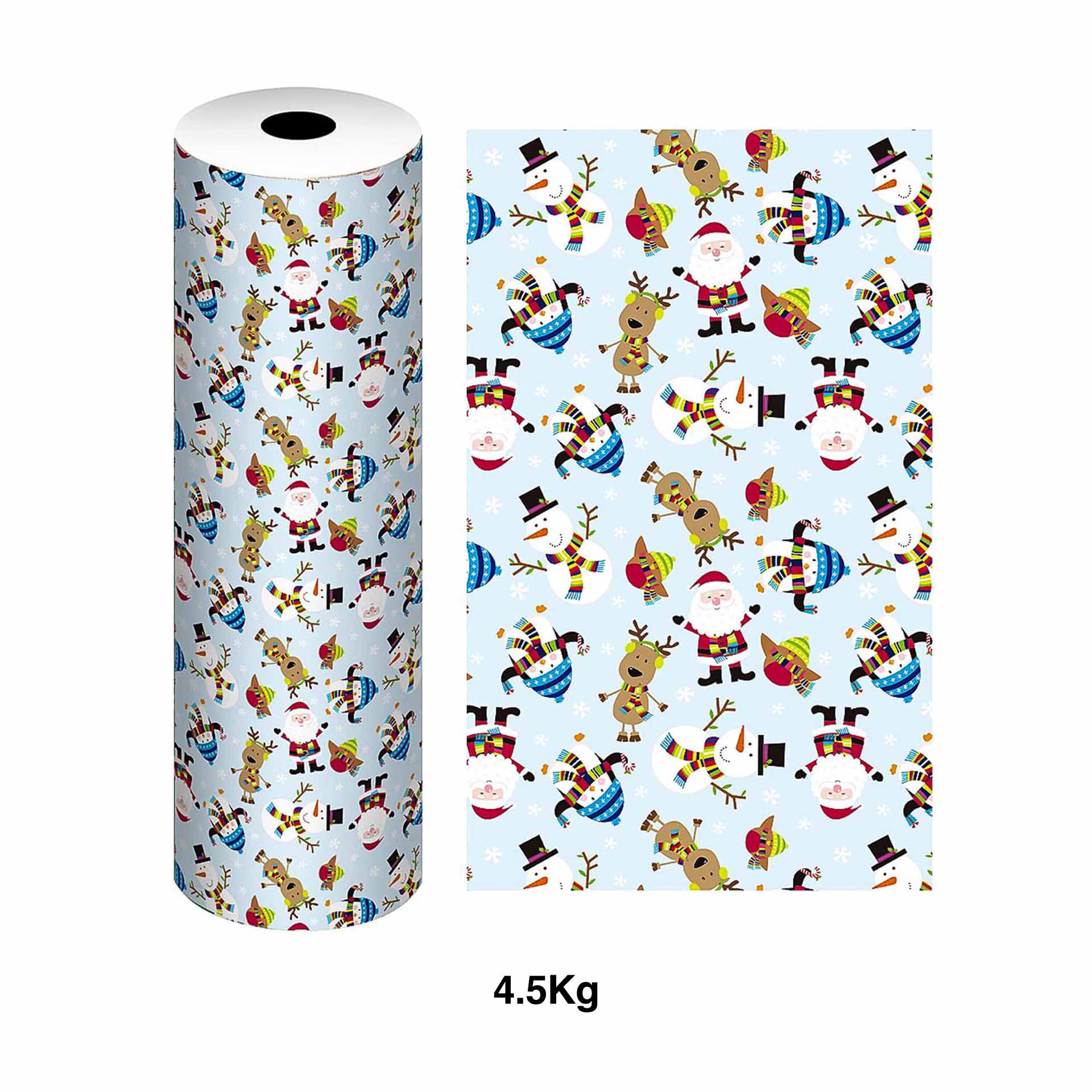 Bobine Papel Embrulho Celuloso Natal 4.5Kg 62cm
