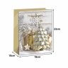 Saco Papel Asa Retorcida Natal Arvore Dourado 18X10X23cm Saco Papel Asa Retorcida Natal Arvore Dourado 18X10X23cm