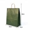 Saco Papel Asa Retorcida Kraft Verde 32X14X40cm Saco Papel Asa Retorcida Kraft Verde 32X14X40cm