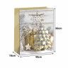 Saco Papel Asa Retorcida Natal Arvore Dourado 40X18X50cm Saco Papel Asa Retorcida Natal Arvore Dourado 40X18X50cm
