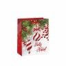 Saco Papel Asa Retorcida Natal Feliz Natal Bolas 26X12X32cm Saco Papel Asa Retorcida Natal Feliz Natal Bolas 26X12X32cm