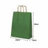 Saco Papel Asa Retorcida Kraft Verde 24X10X32cm
