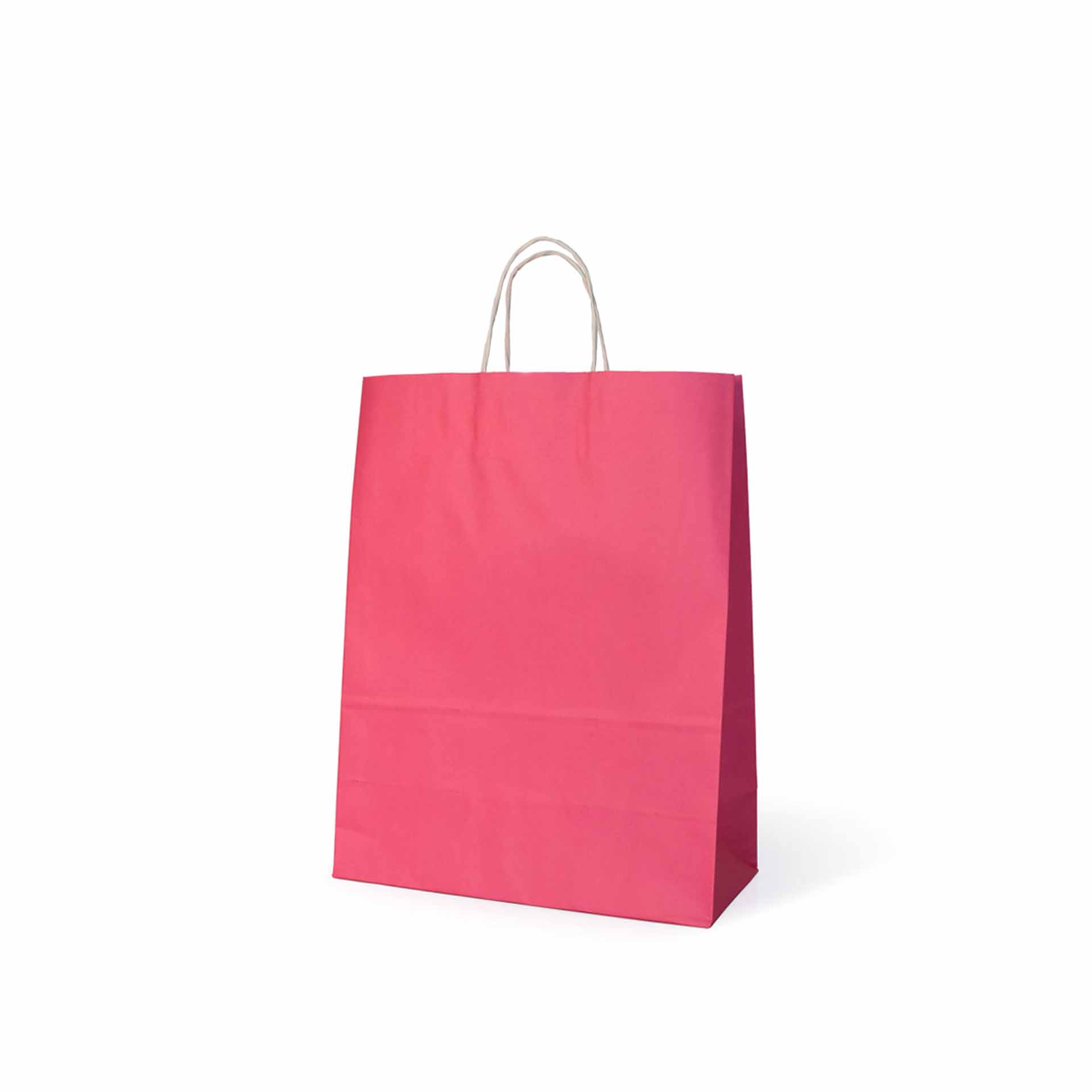 Saco Papel Asa Retorcida Rosa Bebé 18X8X24cm