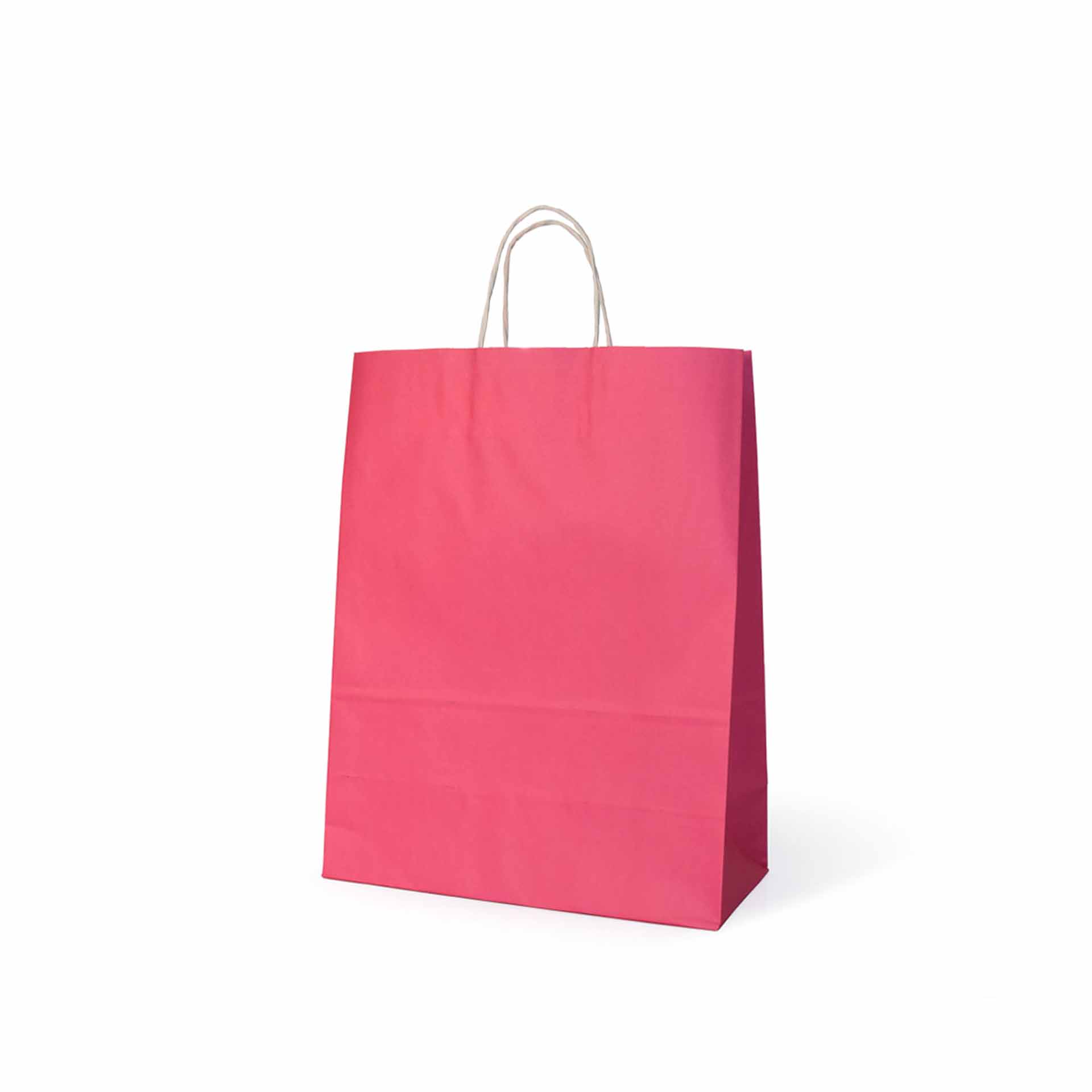 Saco Papel Asa Retorcida Rosa Bebé 24X10X32cm