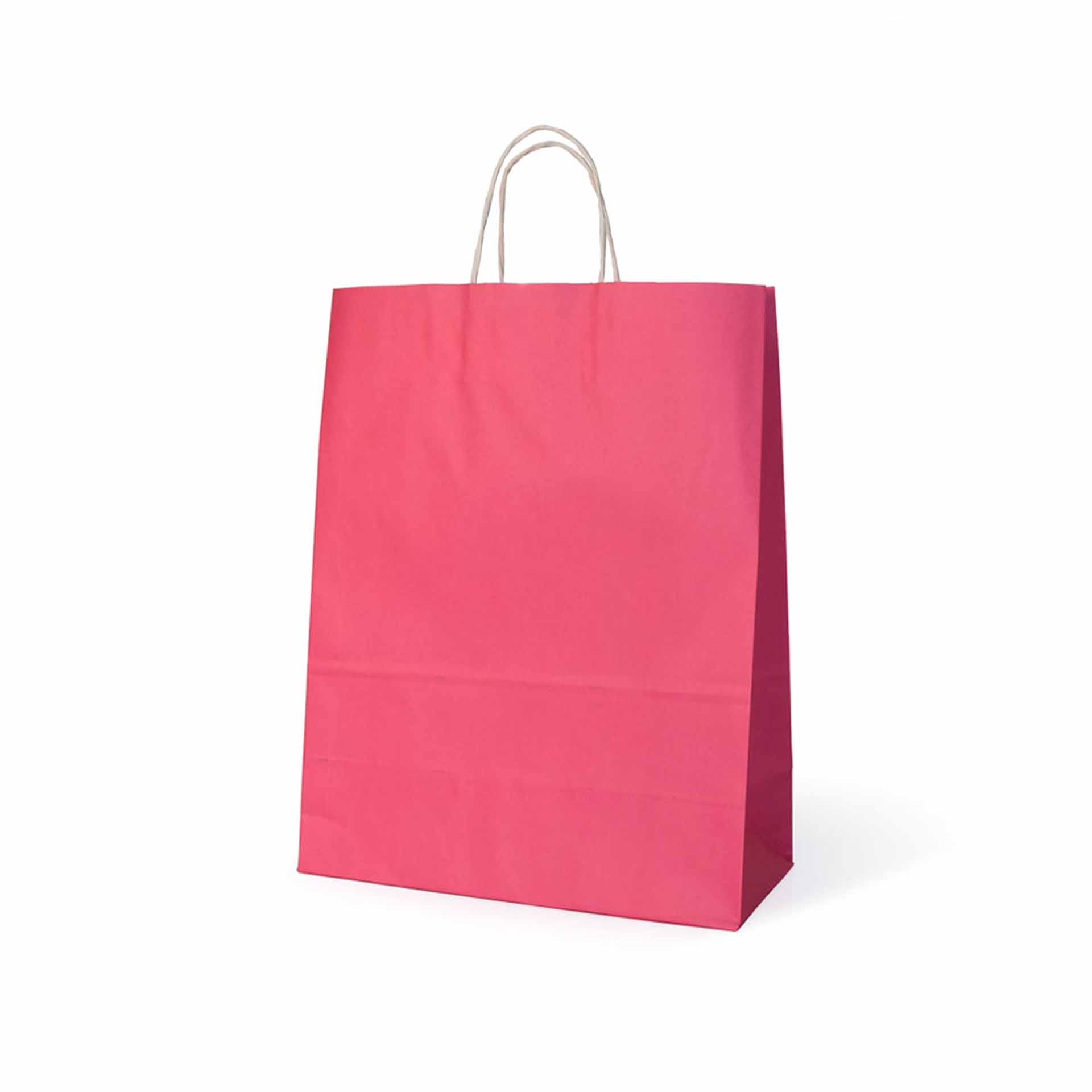 Saco Papel Asa Retorcida Rosa Bebé 32X14X40cm
