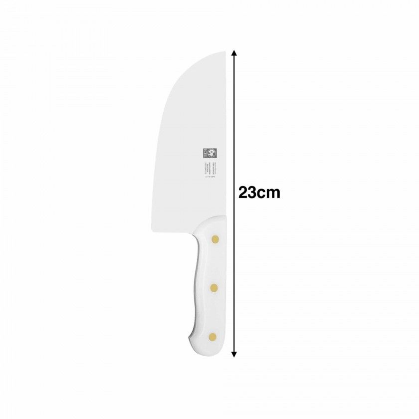 Cutelo Branco/Dourado 930gr 23cm Cutelo Branco/Dourado 930gr 23cm