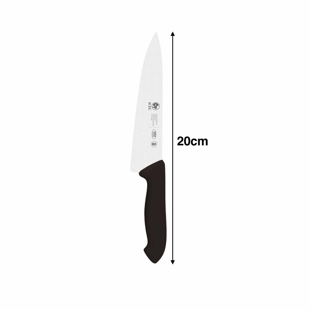 Faca Chefe L�mina Estreita Preto 20cm