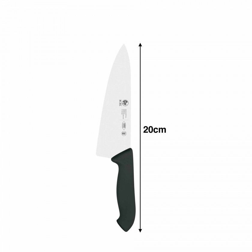 Faca Chefe Preto 20cm Faca Chefe Preto 20cm