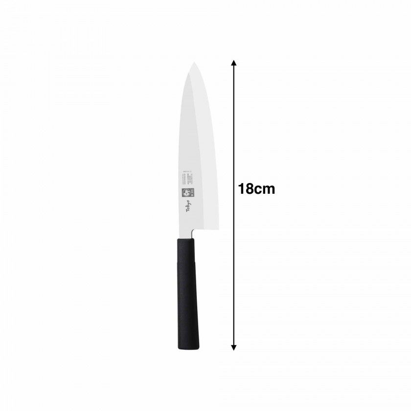 Faca Japonesa Deba Preto 18cm