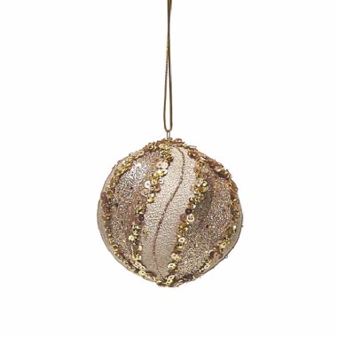 Bola Natal Com Lantejoulas 9cm