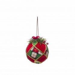 Bola Natal Tecido 8cm