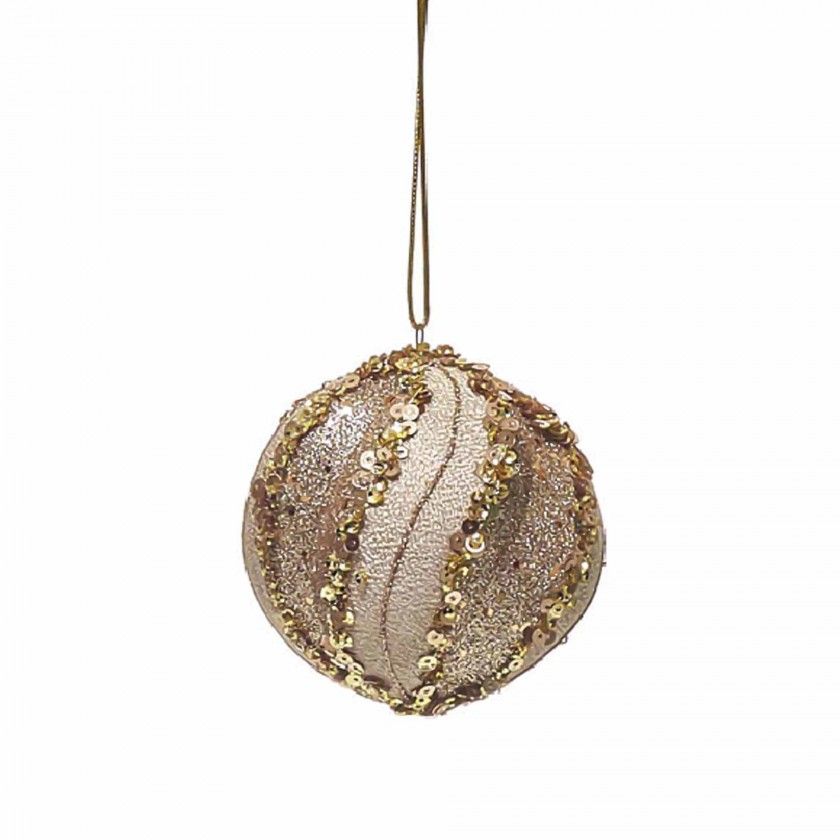 Bola Natal Com Lantejoulas 9cm