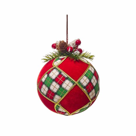 Bola Natal Tecido 14cm - Image product