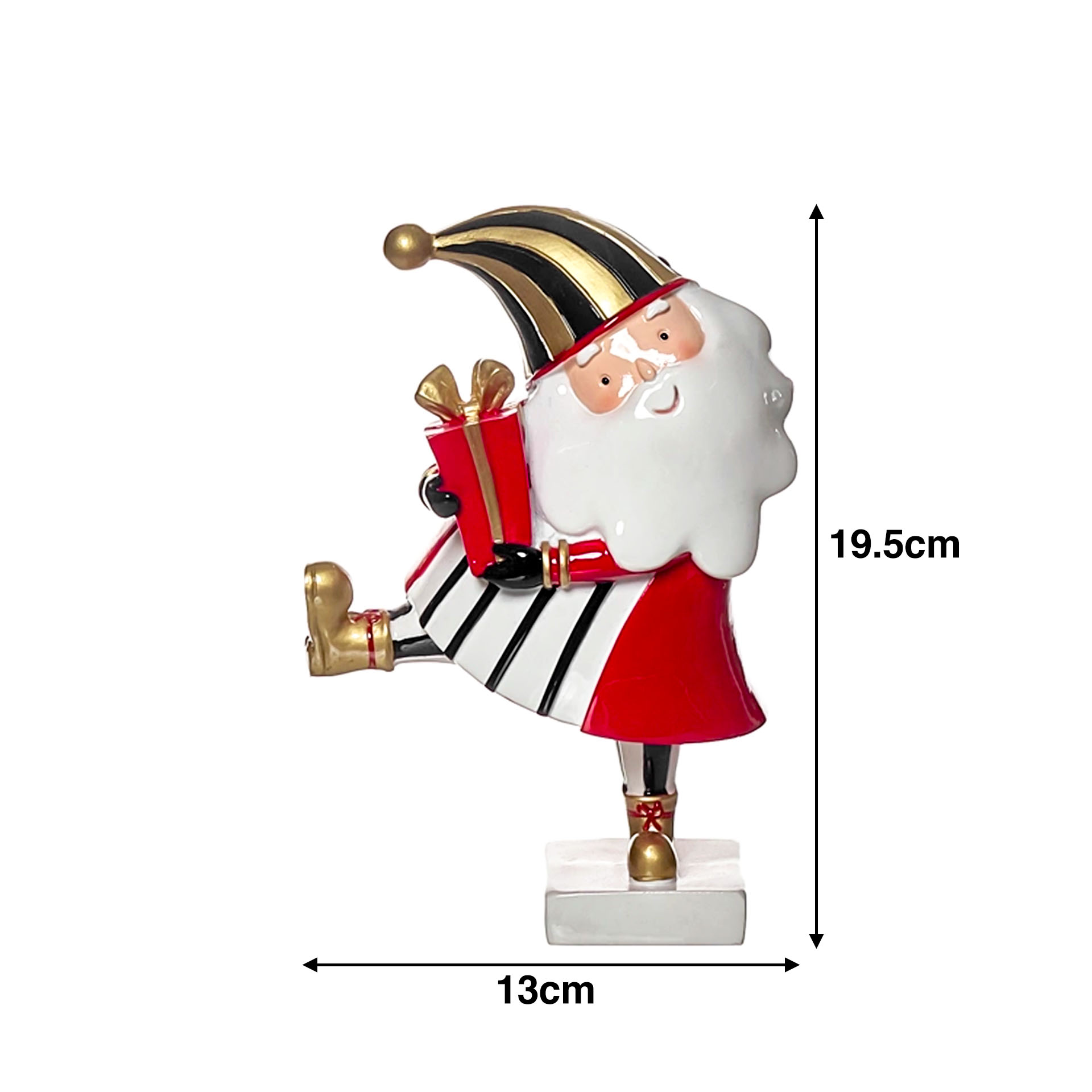Pai Natal Resina 13X8.5X19.5cm