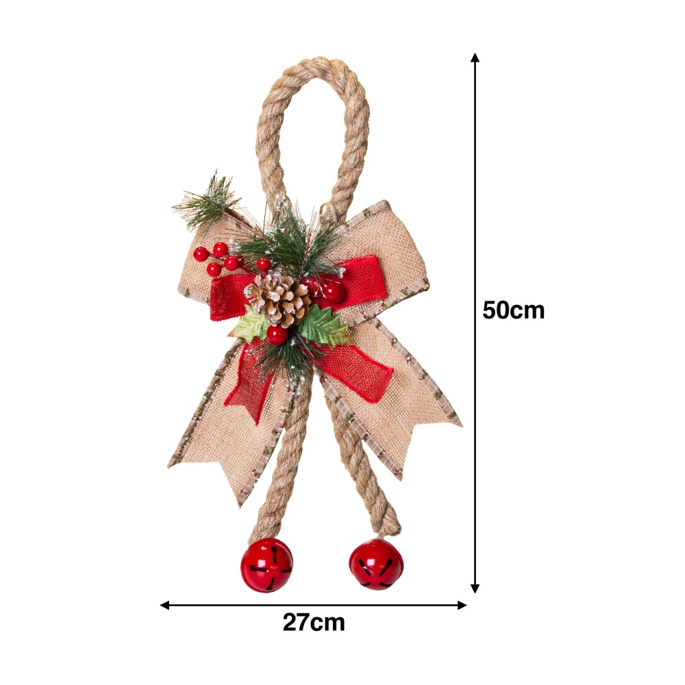 Corda Natal Com Laço E Guizos