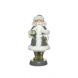 Pai Natal Poliresina Verde 12.5X13X32cm