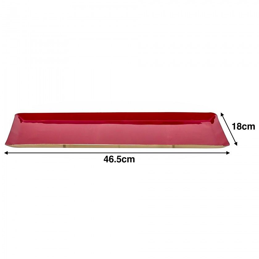Prato Metal Lacado 46.5X18cm Prato Metal Lacado 46.5X18cm