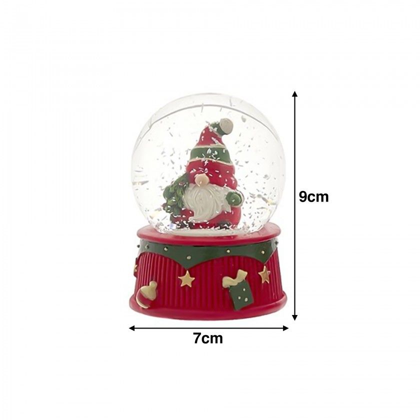 Globo de Neve Gnomo 7X7X9cm