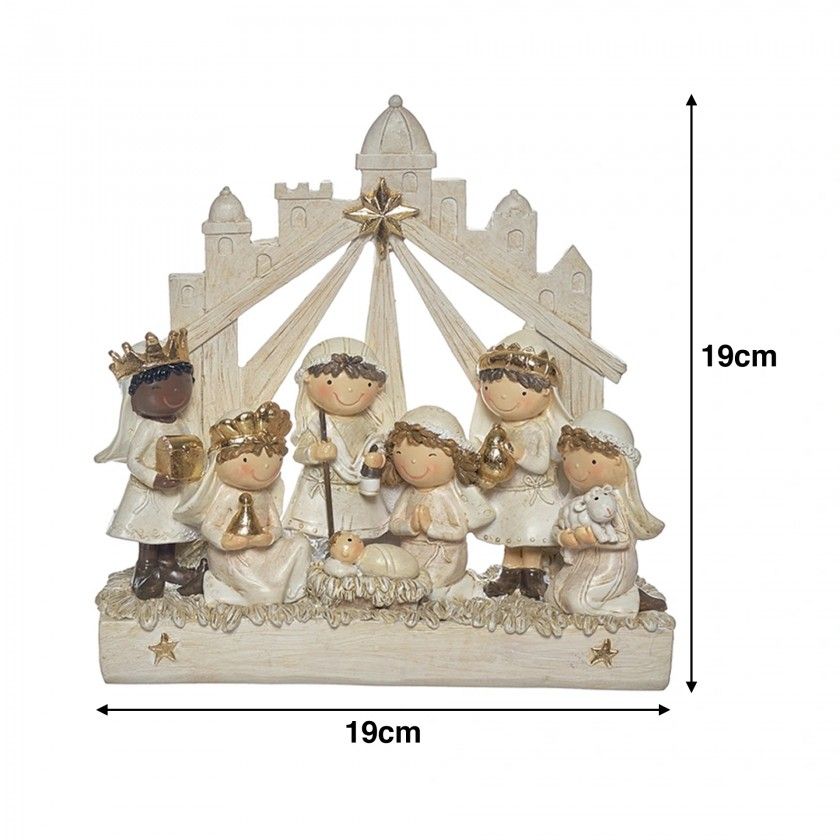 Presépio Poliresina 19X7X19cm Presépio Poliresina 19X7X19cm