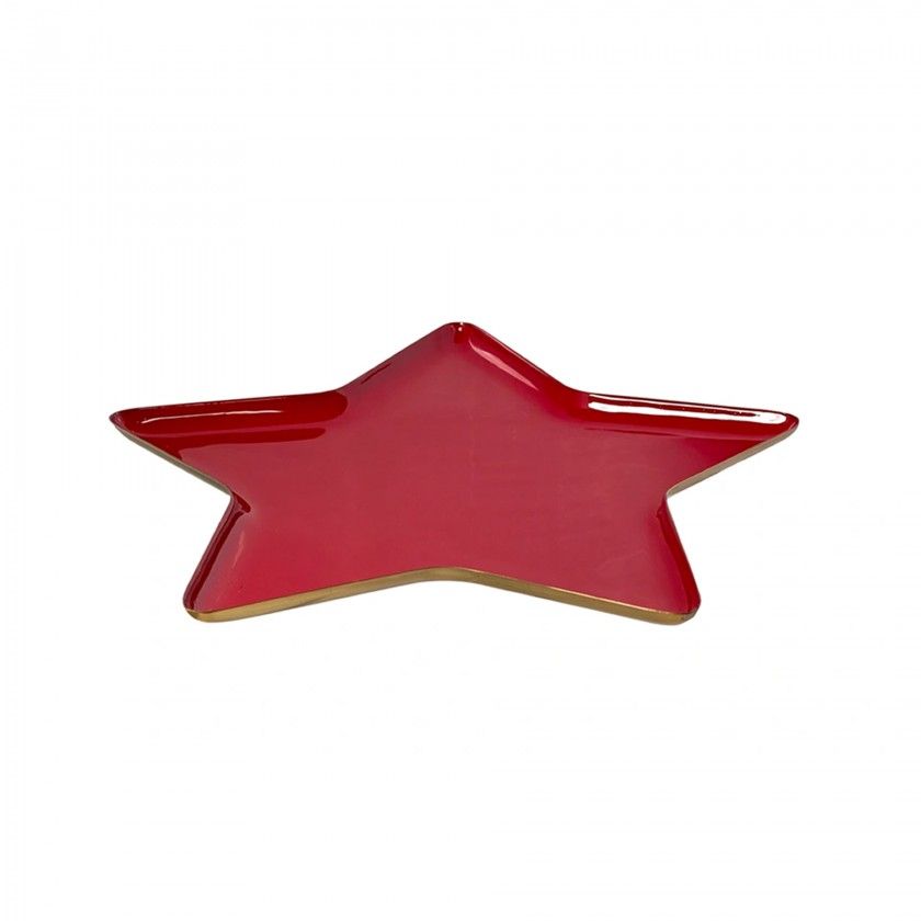 Prato Metal Lacado Estrela 32.5X27cm