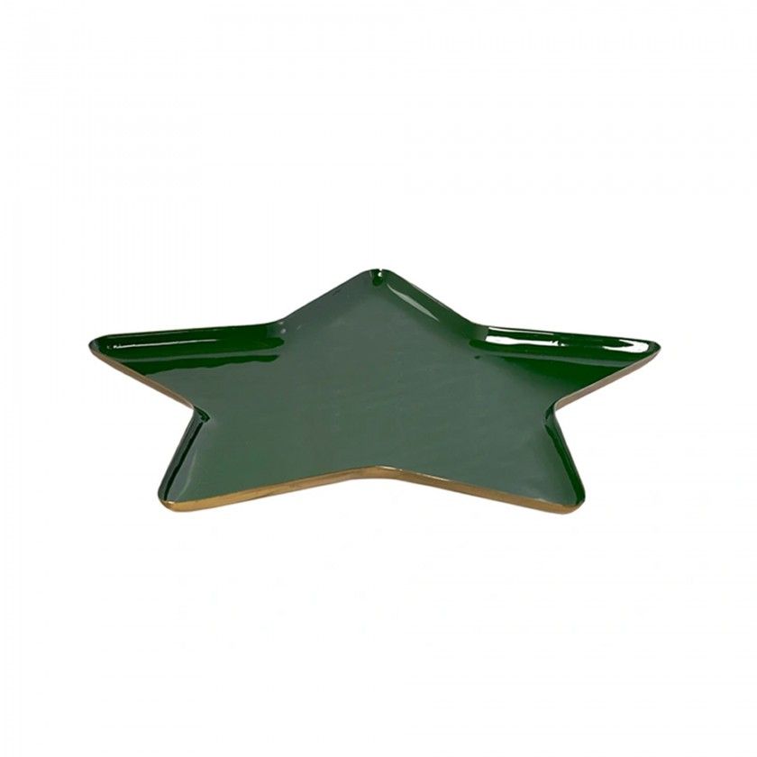 Prato Metal Lacado Estrela 32.5X27cm