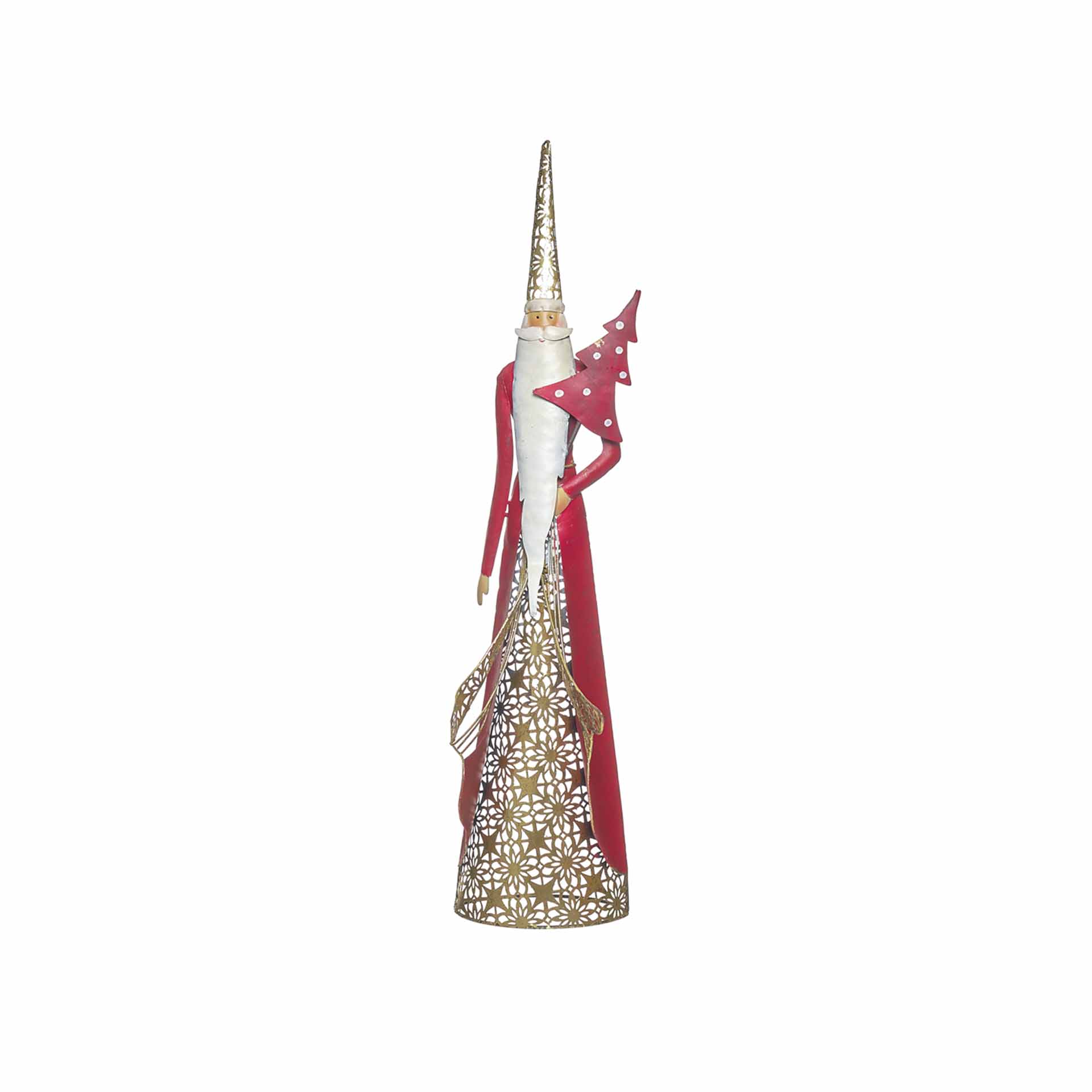Pai Natal Metal 24X12X63cm