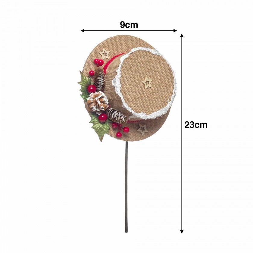 Haste Chapéu Natal 23X9cm Haste Chapéu Natal 23X9cm