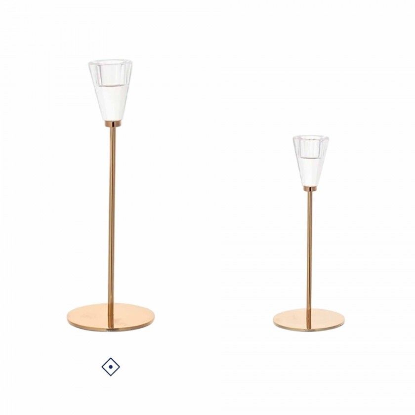 Casti�al Metal e Vidro 8X8X25cm