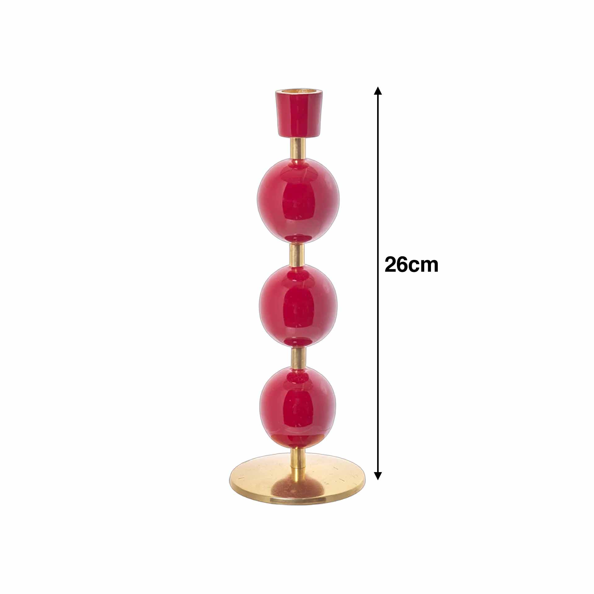 Castiçal Metal Lacado 26cm