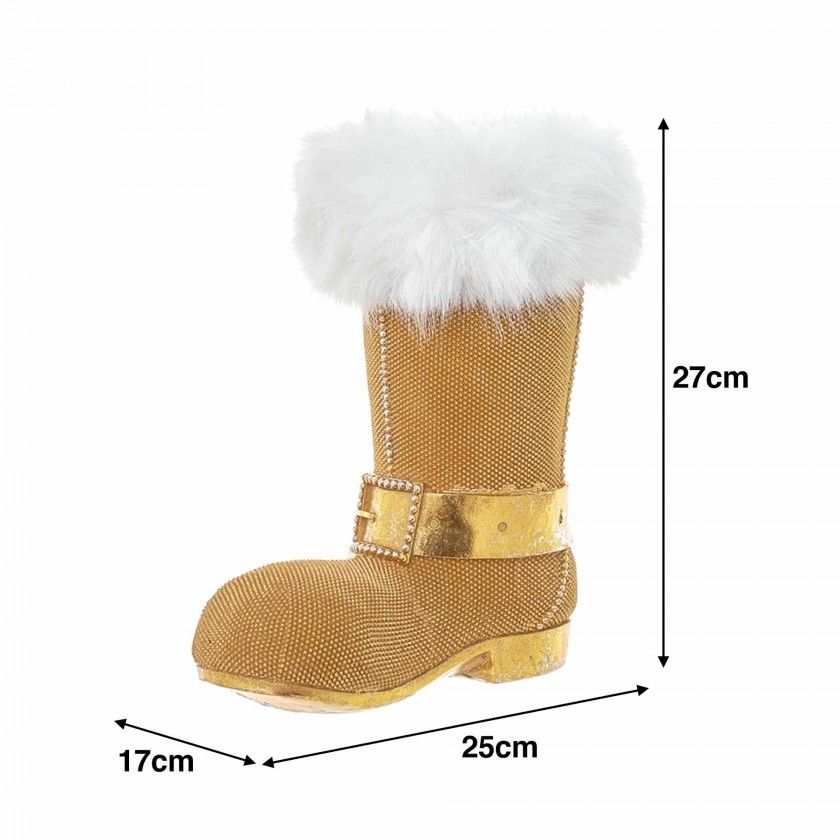 Bota Resina Com P�lo 25X17X27cm