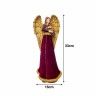 Anjo Poliresina Bordô e Dourado 16X15X33cm Anjo Poliresina Bordô e Dourado 16X15X33cm
