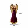 Anjo Poliresina Bordô e Dourado 21X16x33cm Anjo Poliresina Bordô e Dourado 21X16x33cm