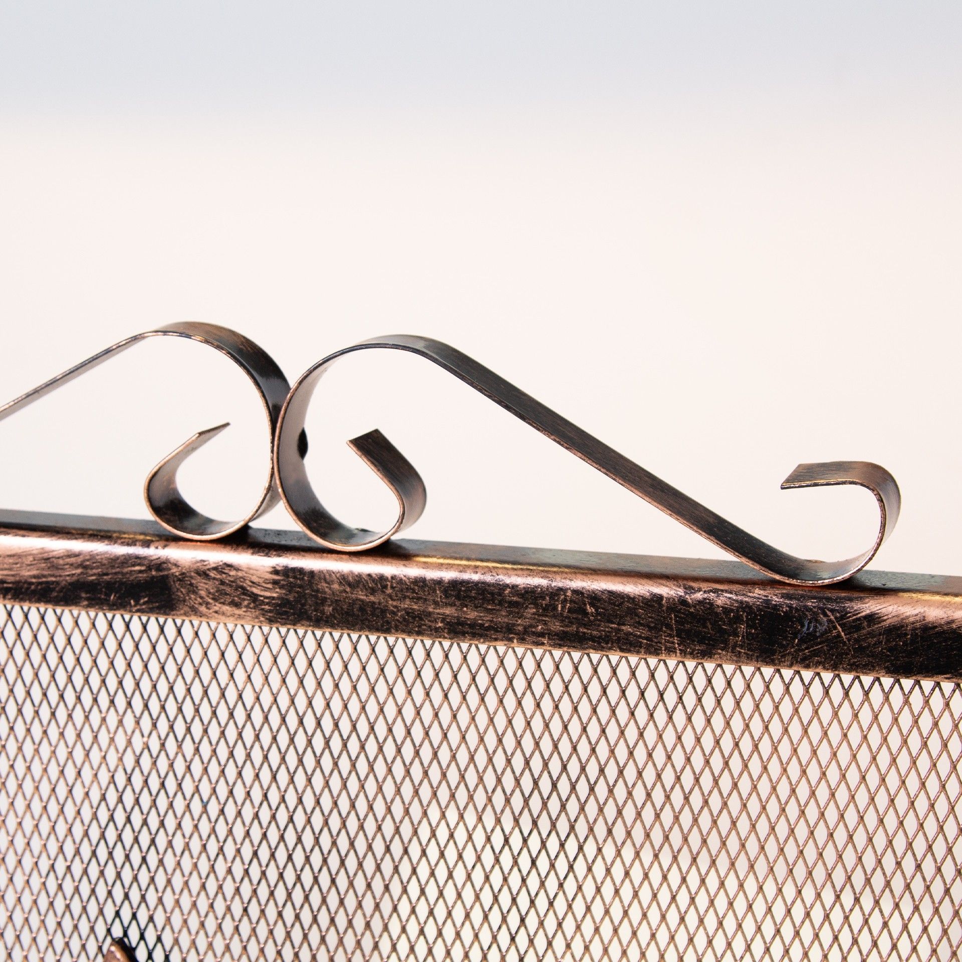 Frente Para Lareira Com Desenho Bronze