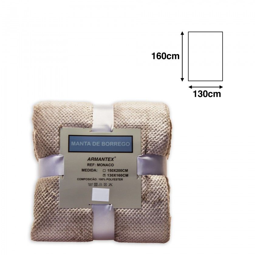 Manta Monaco Taupe 130X160cm Manta Monaco Taupe 130X160cm