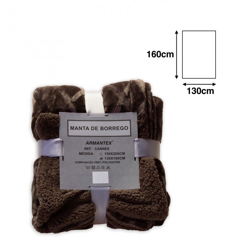 Manta Cannes Castanho 130X160cm