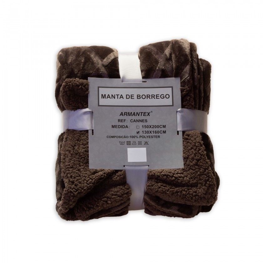 Manta Cannes Castanho 130X160cm Manta Cannes Castanho 130X160cm