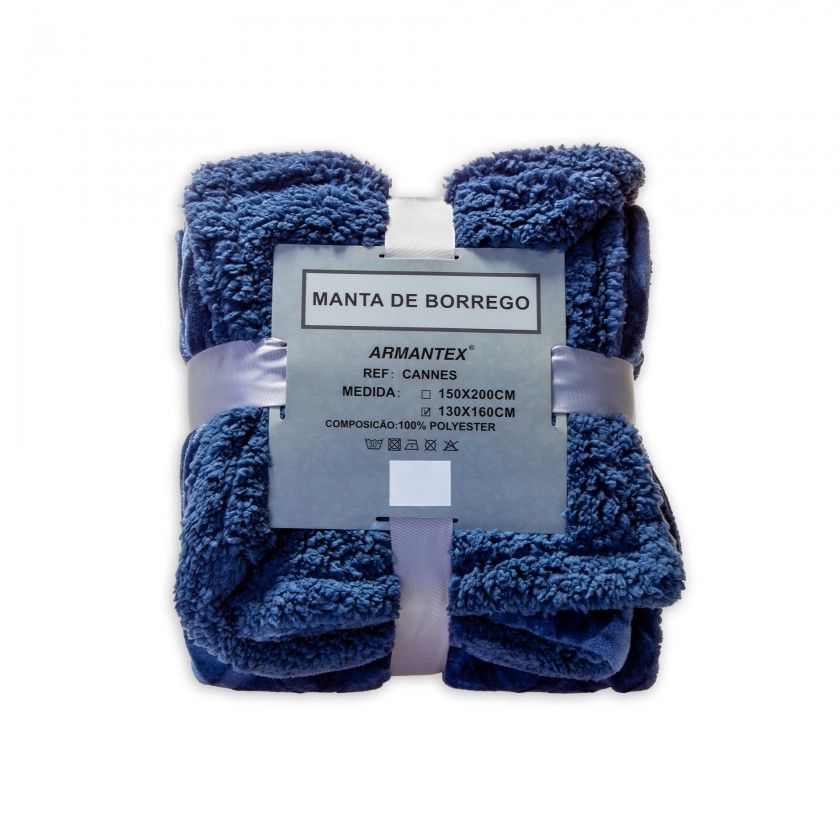 Manta Cannes Azul 130X160cm Manta Cannes Azul 130X160cm