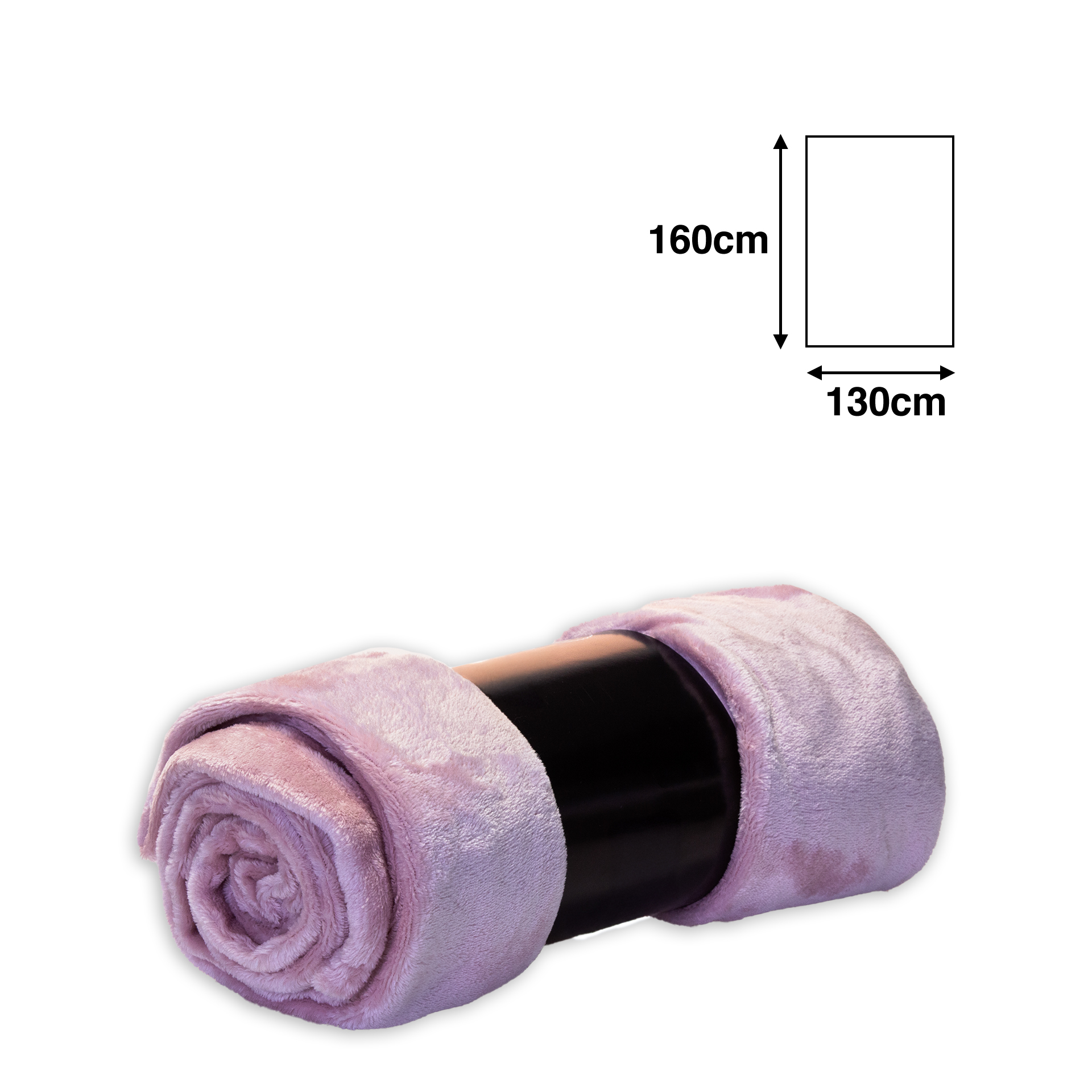 Manta Carla Rosa 130X160cm