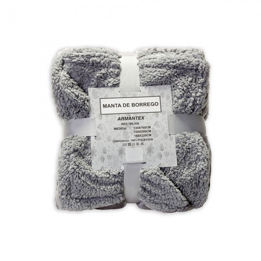 Manta Silvia Cinza 150X200cm Manta Silvia Cinza 150X200cm