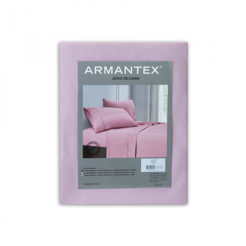 Jogo Cama Vitoria Rosa 180X280cm Jogo Cama Vitoria Rosa 180X280cm