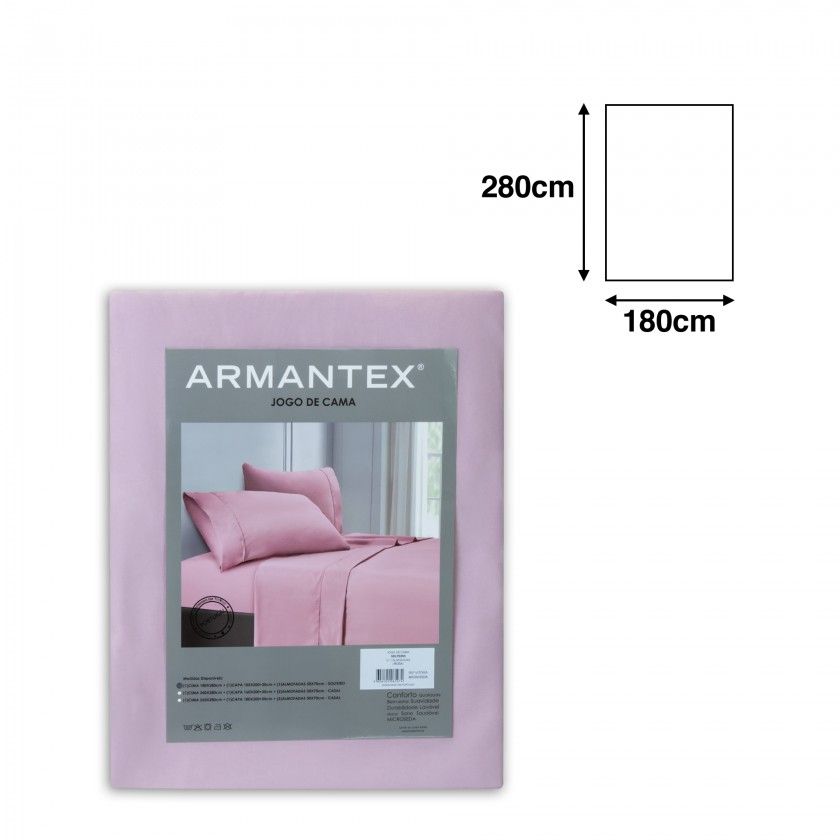 Jogo Cama Vitoria Rosa 180X280cm Jogo Cama Vitoria Rosa 180X280cm