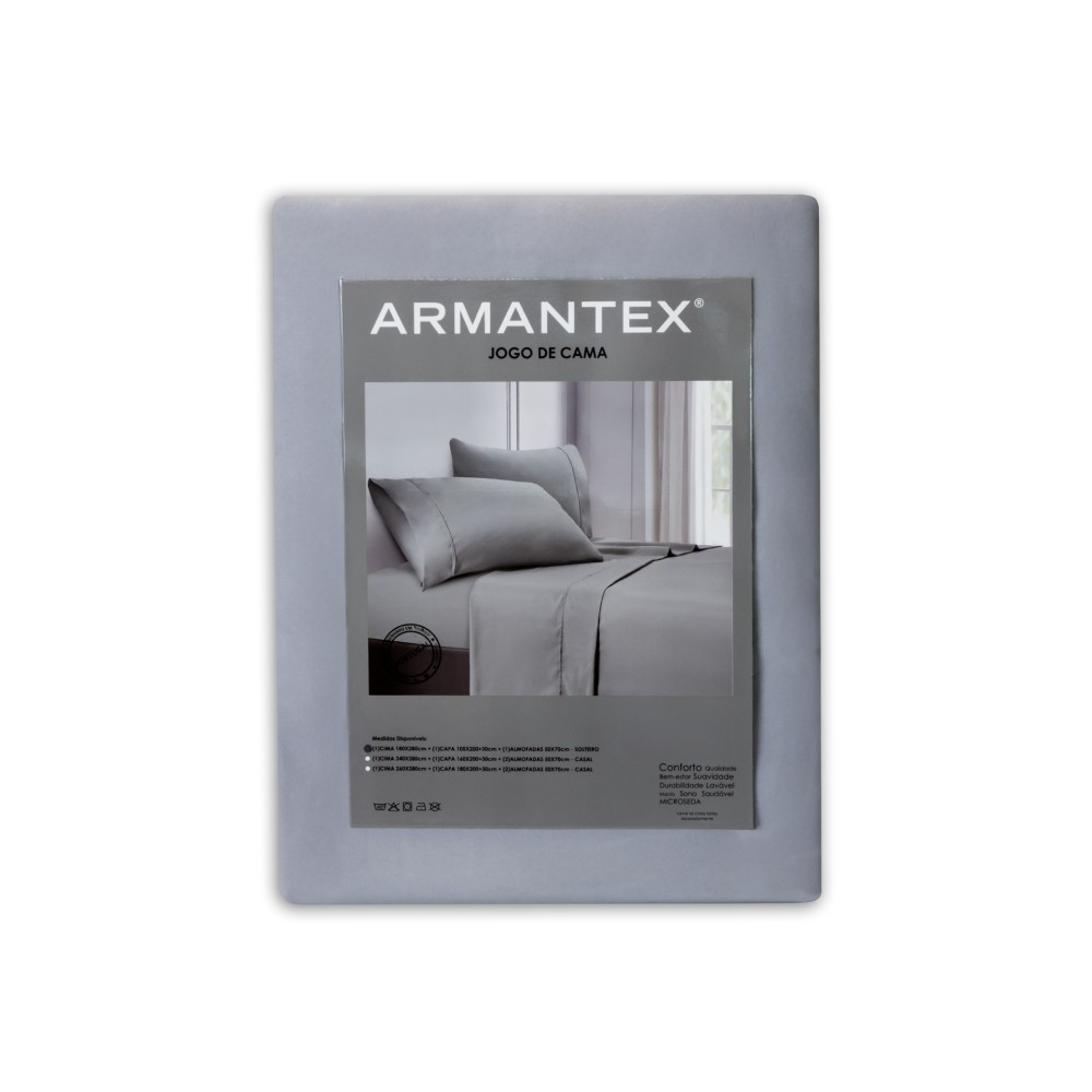 Jogo Cama Vitoria Cinza 180X280cm