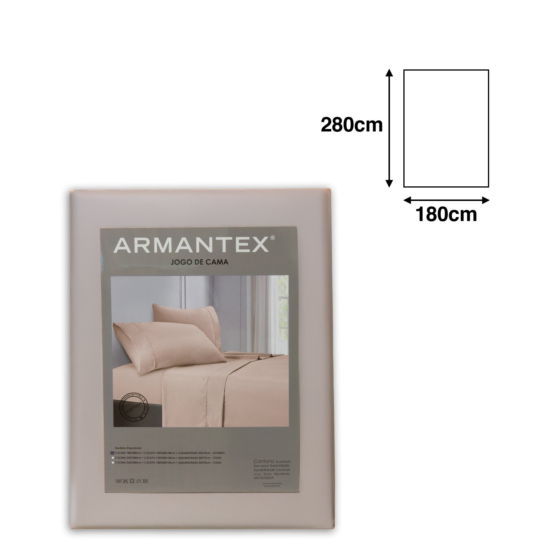 Jogo Cama Vitoria Bege 180X280cm