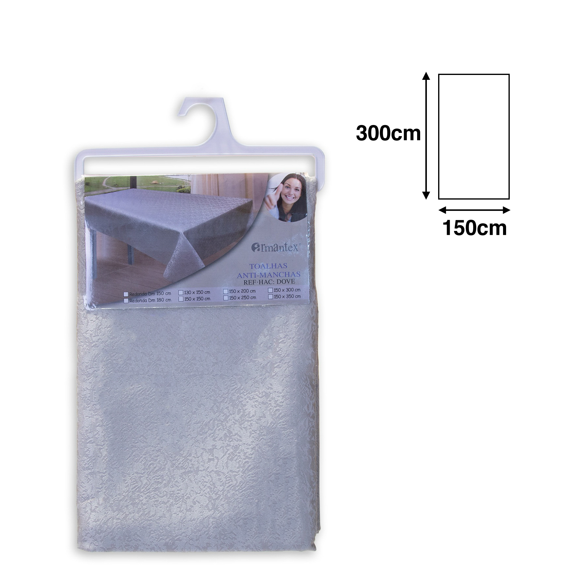 Toalha Mesa Dove 150X300cm