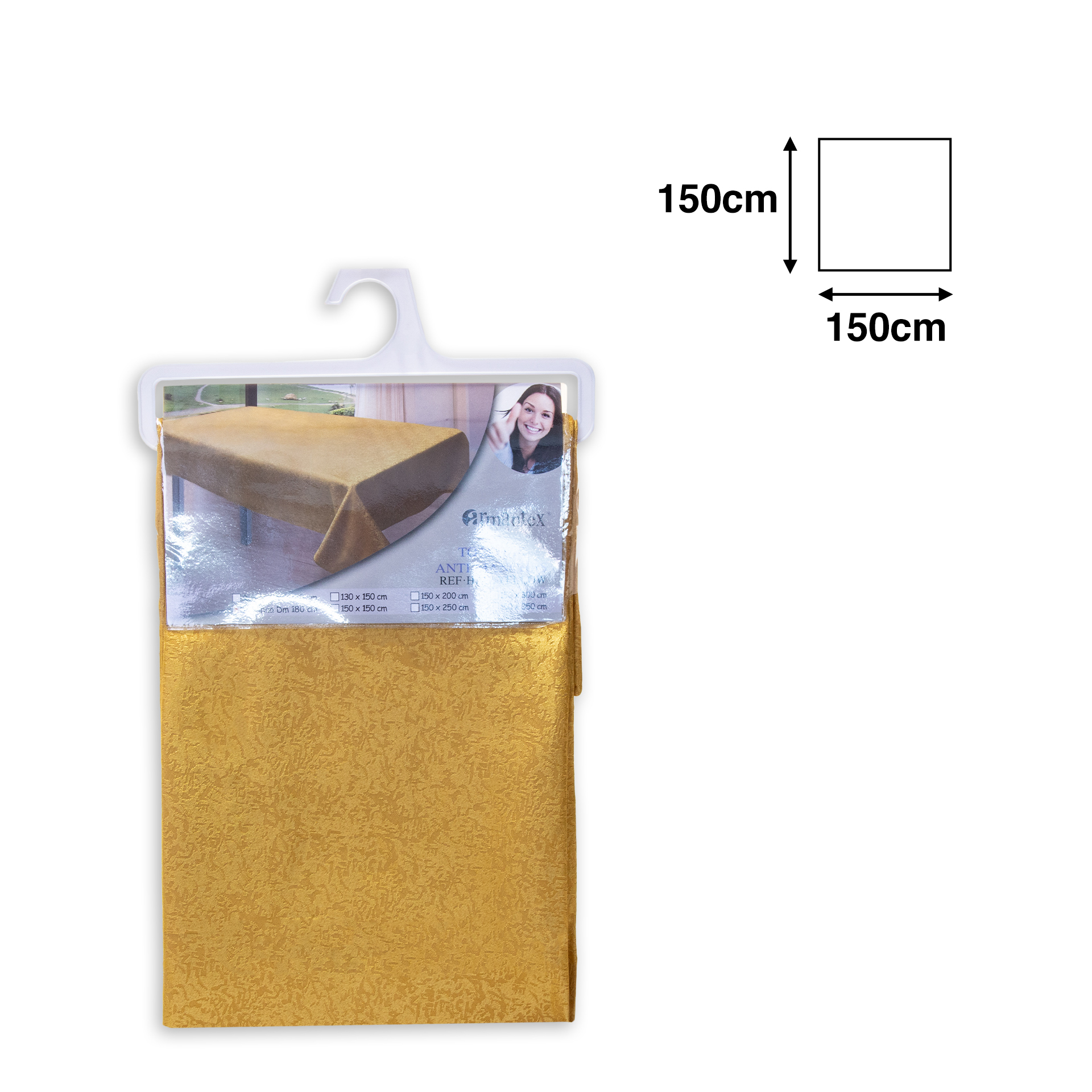 Toalha Mesa Amarelo 150X150cm