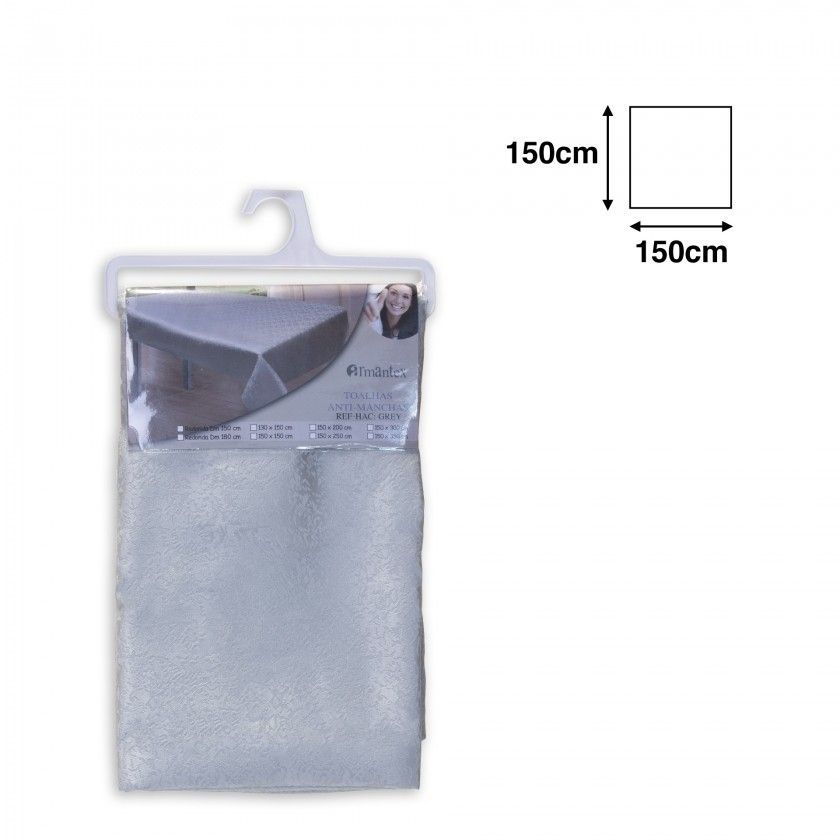 Toalha Mesa Cinza 150X150cm Toalha Mesa Cinza 150X150cm