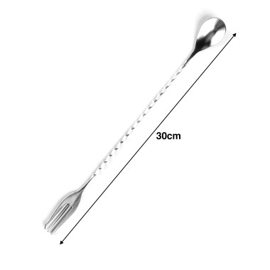 Colher / Garfo Cocktail Torcido 30cm