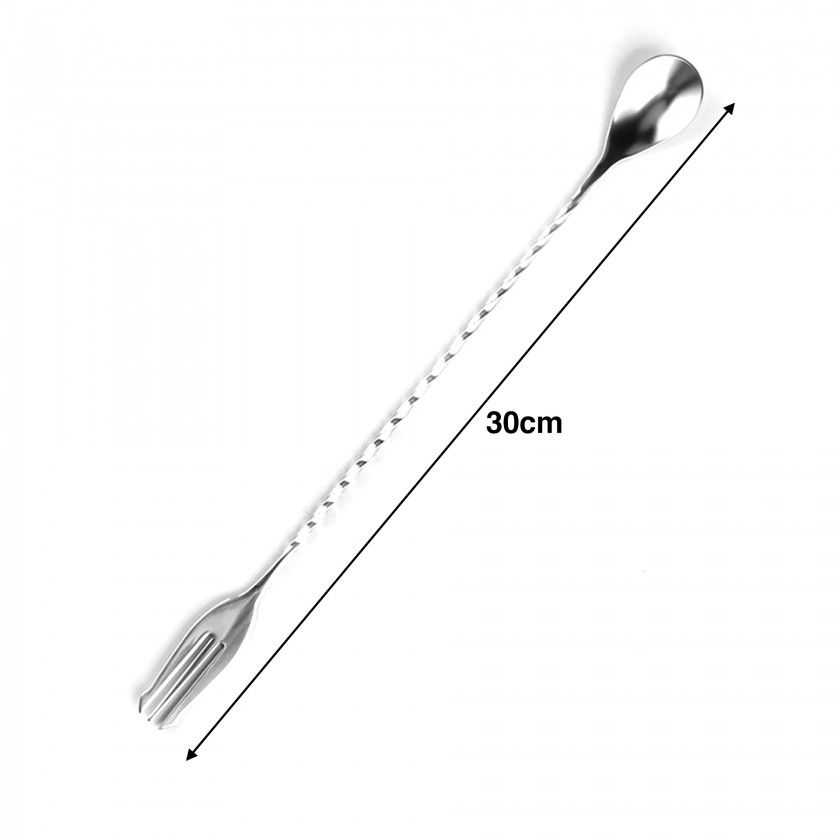 Colher / Garfo Cocktail Torcido 30cm