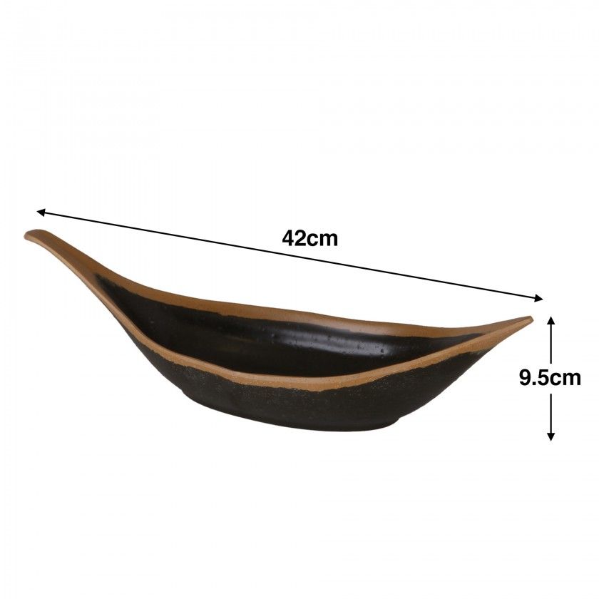 Bandeja Melamina Crocker Castanho 42X14X9.5cm Bandeja Melamina Crocker Castanho 42X14X9.5cm